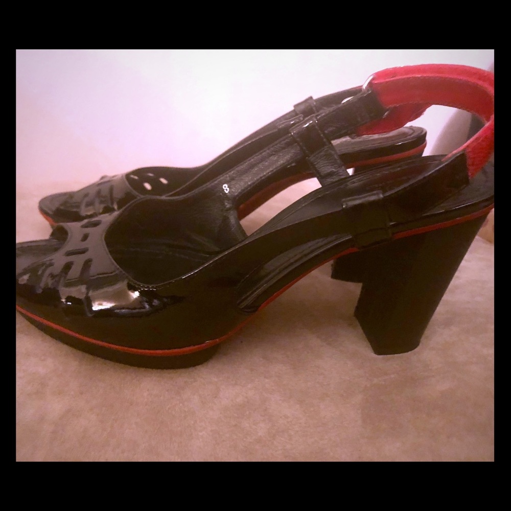 Sling back platform shoes